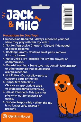 Jack & Milo Plush Dog Toy – Soft Corduroy Squeaky Chew Toy for Dogs, Monkey Design