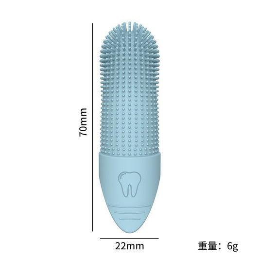 Dog Toothbrushes - Orange and Blue - 2 unit