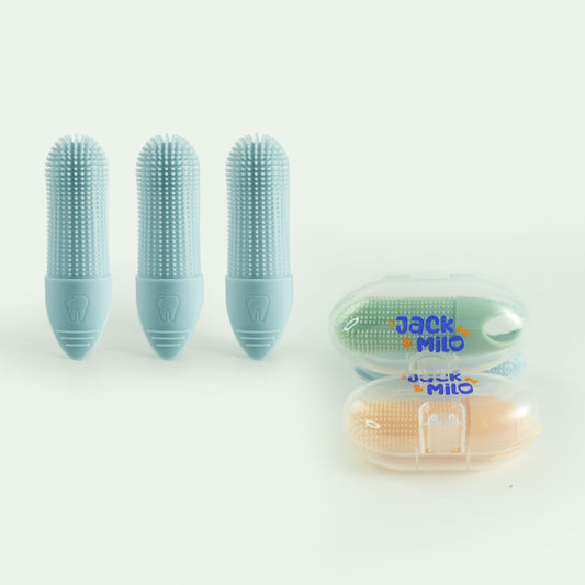 Dog Toothbrushes - Blue and Green - 2 unit