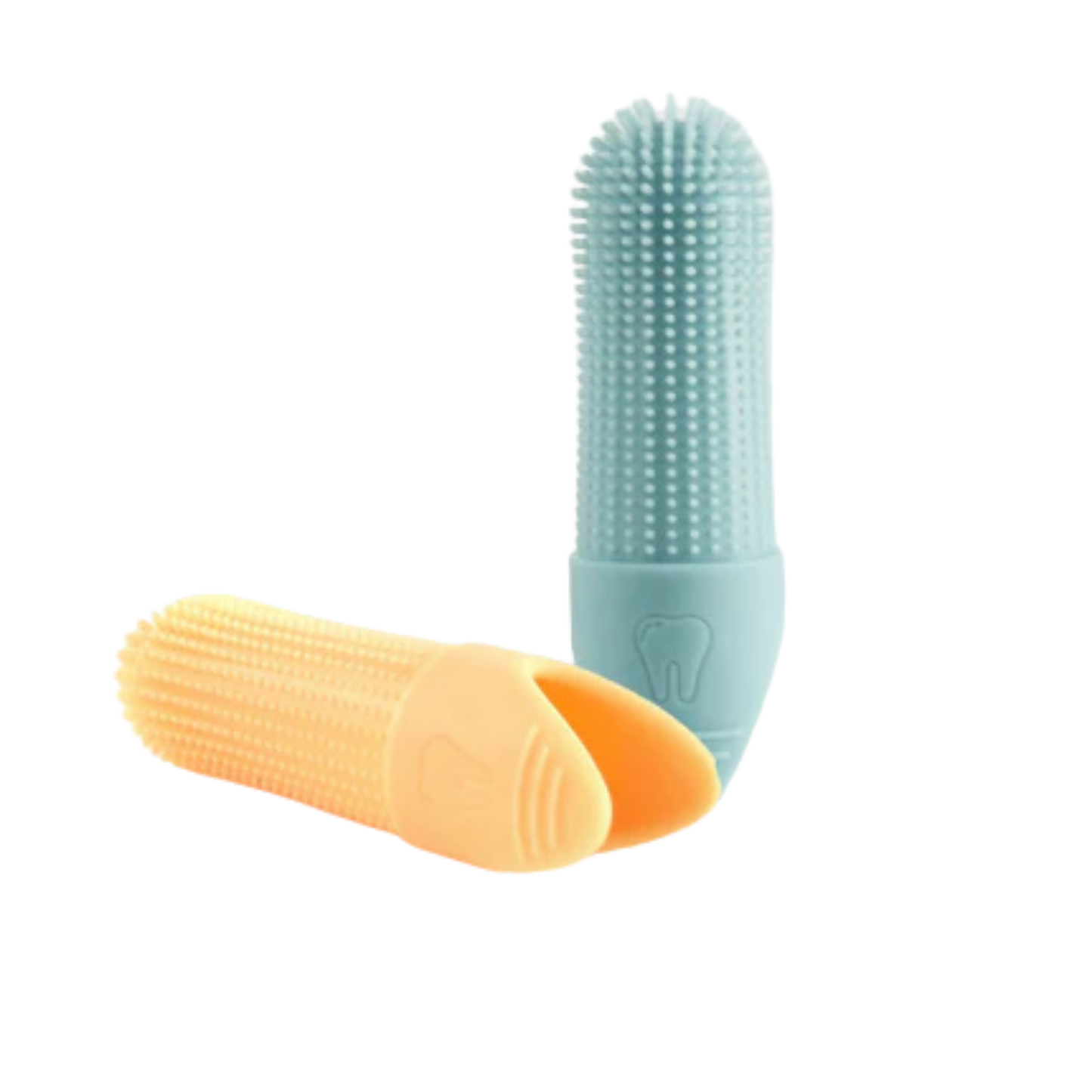 Dog Toothbrushes - Orange and Blue - 2 unit