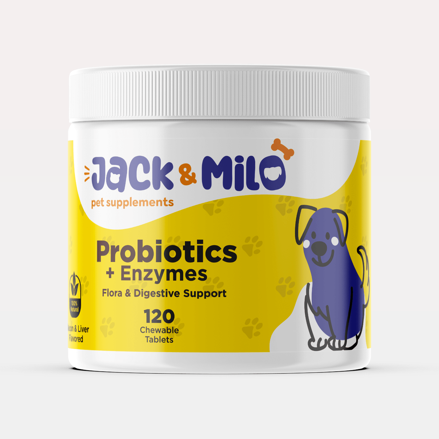Jack Milo Probiotics for Dogs Digestive Allergy Immune Support